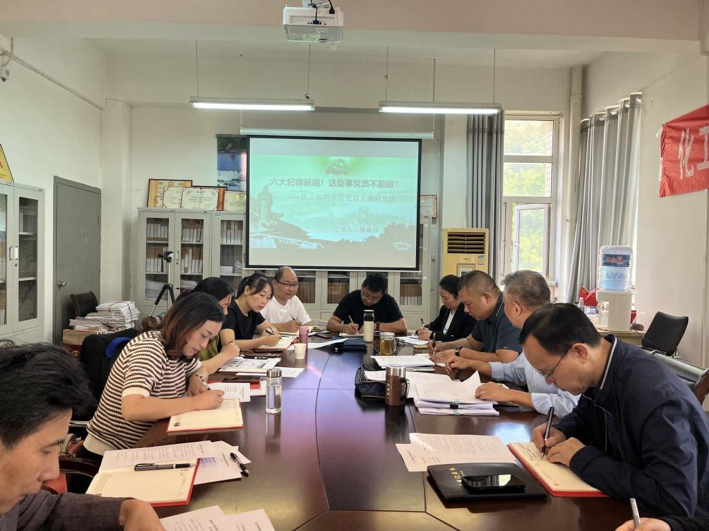 化工与药公司党总支书记上廉政党课